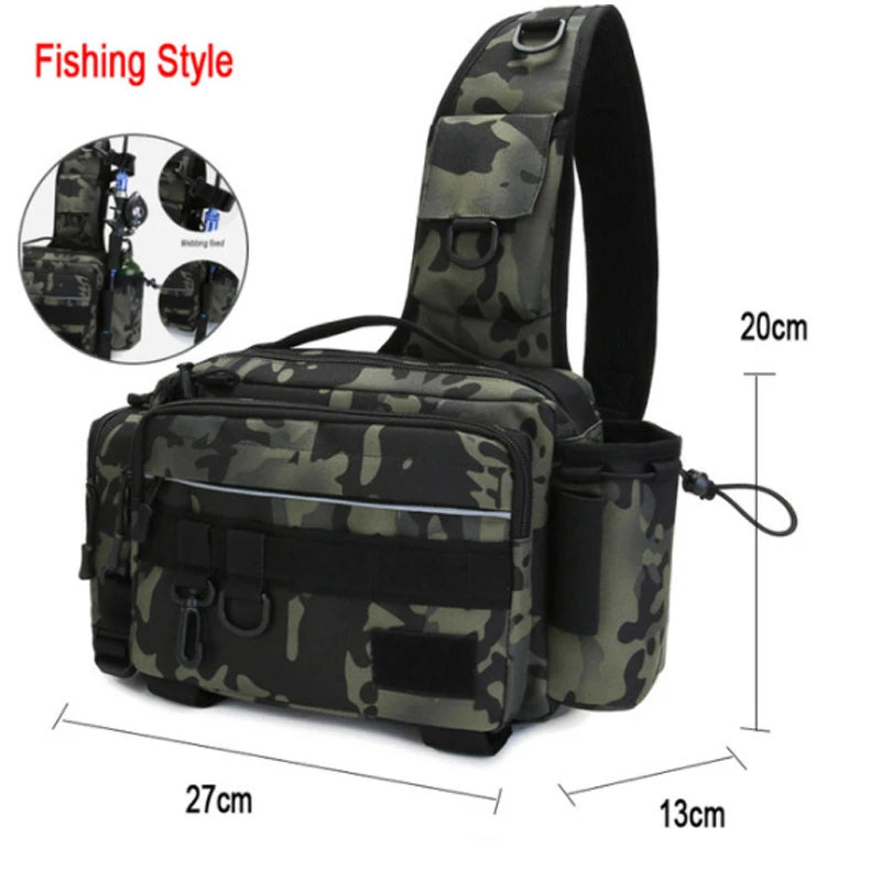 Crossbody Fishing Tackle Utility Bag