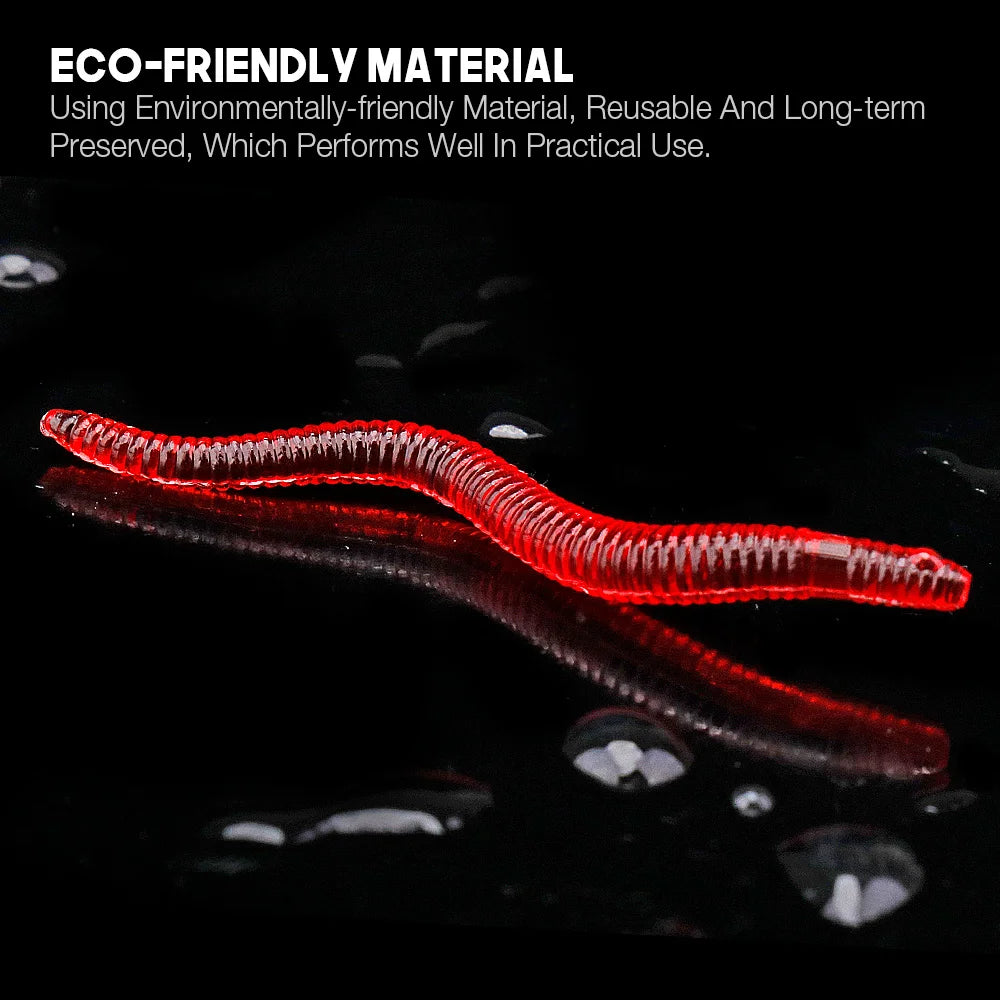 Soft Red Worm Bait Set for Carp Fishing