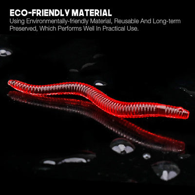Soft Red Worm Bait Set for Carp Fishing