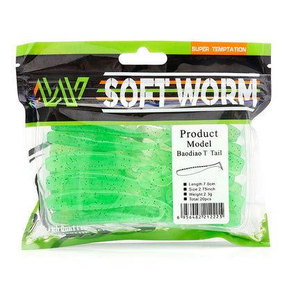 Soft Shad Lure Pack for Pike and Bass Fishing