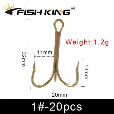 Triple Treble Hooks for Bass Fishing Tackle