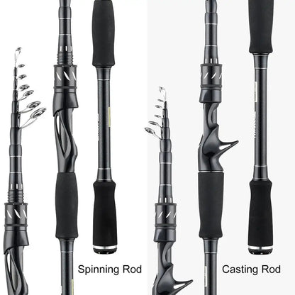 Sange II Telescopic Carbon Travel Rod for Spinning and Casting