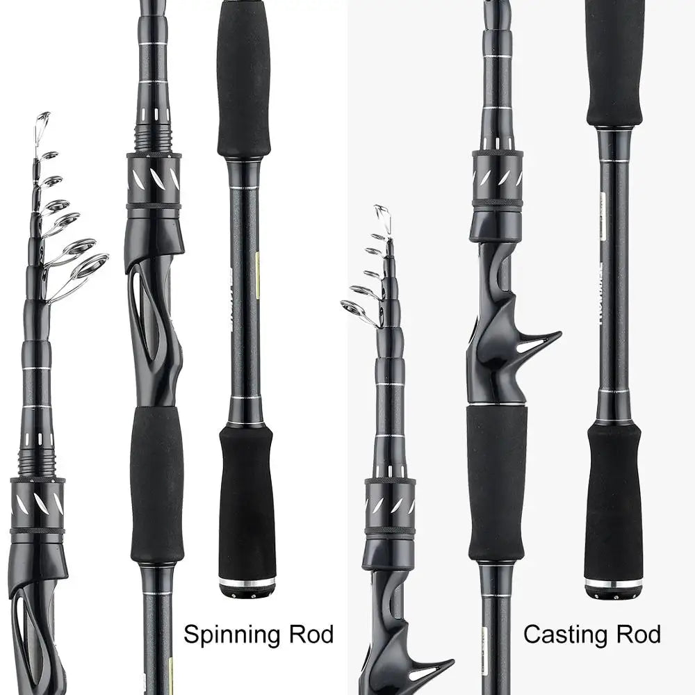Sange II Telescopic Carbon Travel Rod for Spinning and Casting