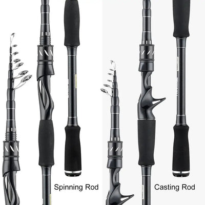 Sange II Telescopic Carbon Travel Rod for Spinning and Casting