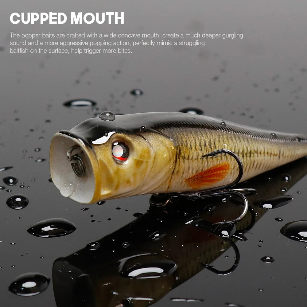 Topwater Floating Popper Crankbait for Pike