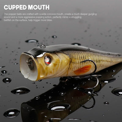 Topwater Floating Popper Crankbait for Pike