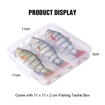Sinking Pike Wobbler Lure Kit with Tackle Box