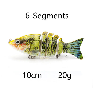 Jointed Sinking Swimbait Lures for Pike