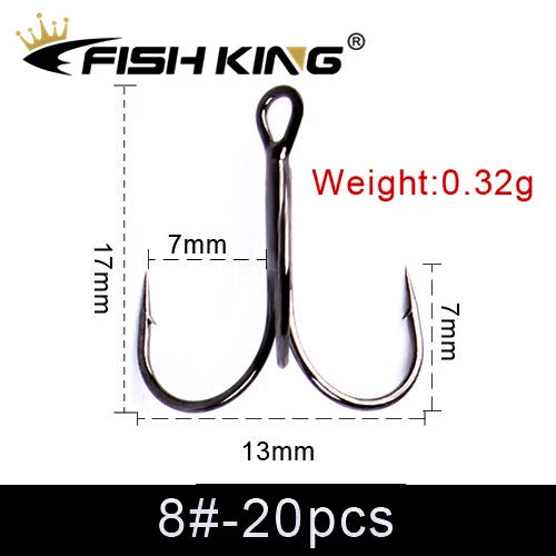 Nickel Treble Hooks for Hard and Soft Lures