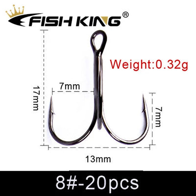 Nickel Treble Hooks for Hard and Soft Lures