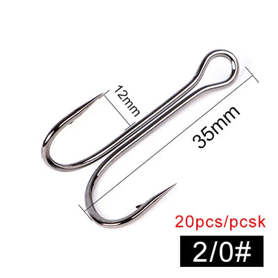 Double Duple Hooks for Soft Lure Carp Fishing