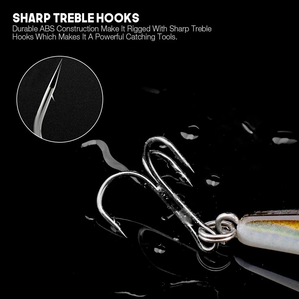 Black Minnow Floating Wobbler for Pike