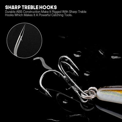Black Minnow Floating Wobbler for Pike