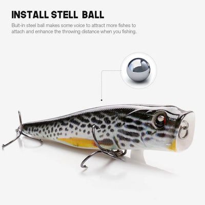 Topwater Floating Popper Crankbait for Pike