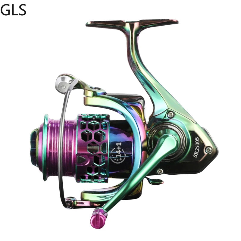 Multicolor Spinning Reel for Saltwater and Freshwater Use