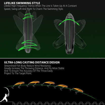 Lipless Sinking Stickbait for Sea Bass Fishing
