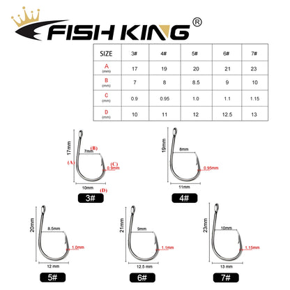 Carbon Steel Jig and Crank Hooks for Bass and Carp