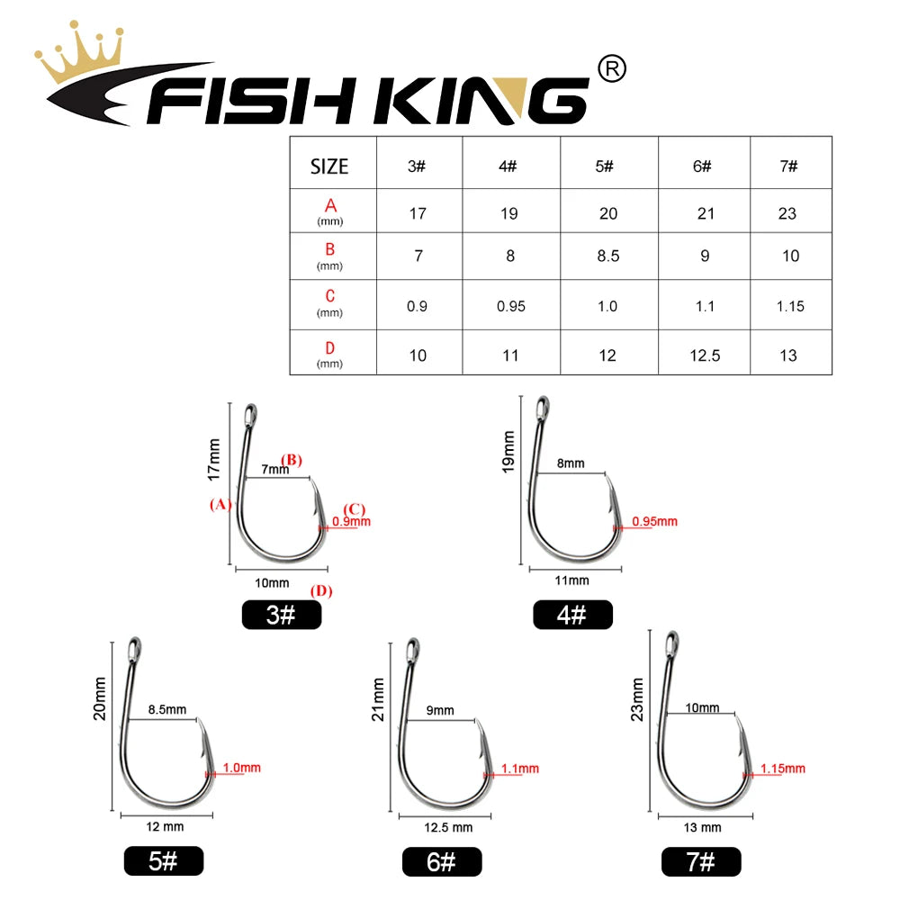 Carbon Steel Jig and Crank Hooks for Bass and Carp