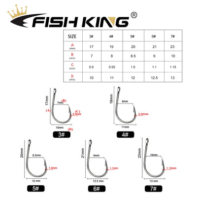 Carbon Steel Jig and Crank Hooks for Bass and Carp