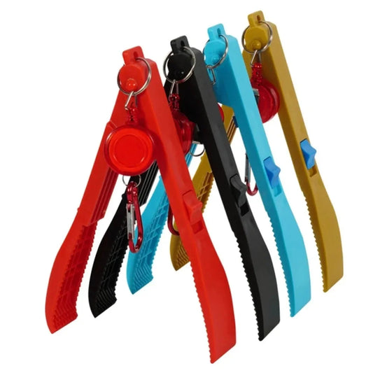 Portable Fish Gripper with Lock and Rod Holder