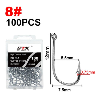 Circle Eyed Jig Hooks for Carp and Lure Fishing