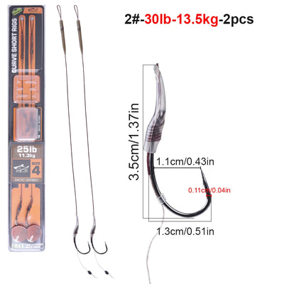 Carp Hair Rig Hooks with Boilie Stoppers