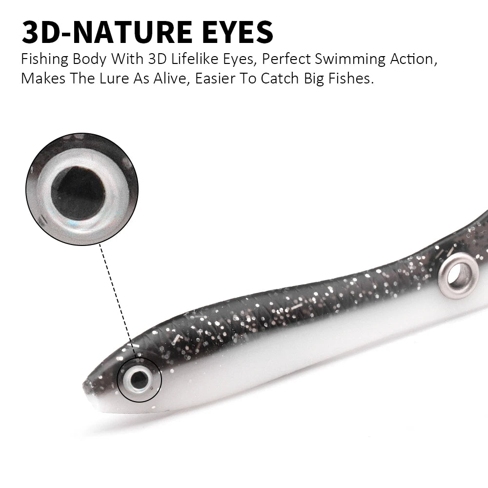 Soft Bionic Loach Lures with 3D Eyes