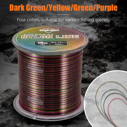 Colormax Nylon Fishing Line Fast Sinking Anti Wear Monofilament