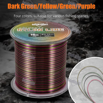 Colormax Nylon Fishing Line Fast Sinking Anti Wear Monofilament