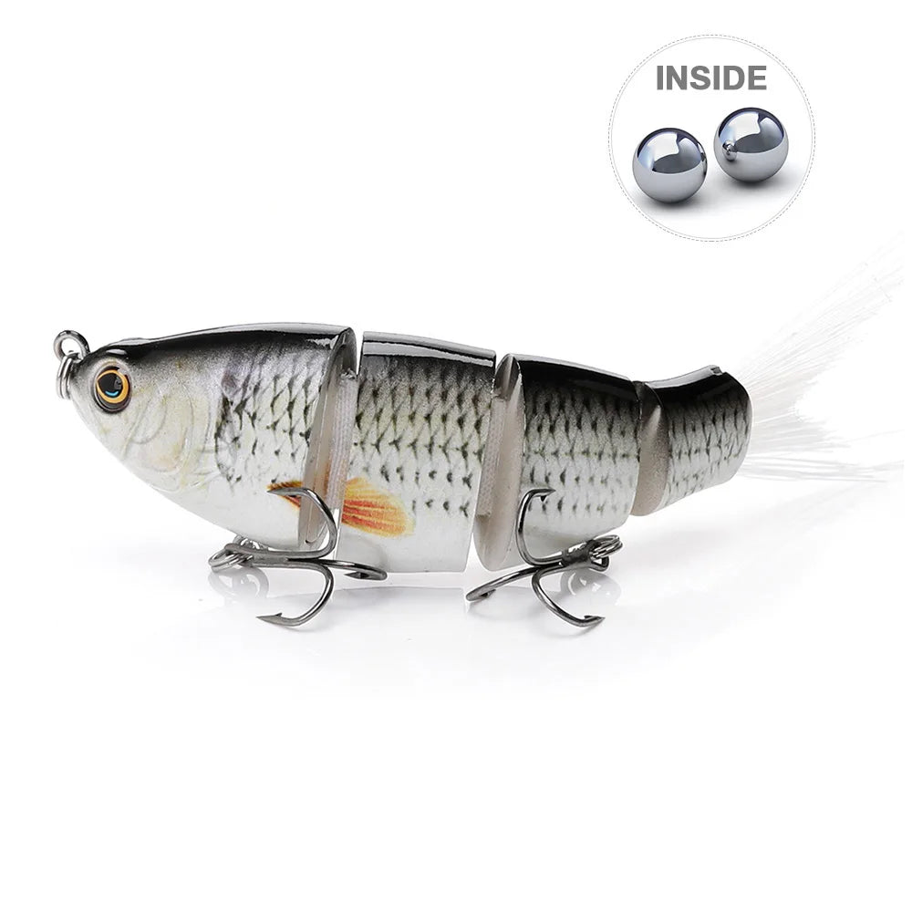 Jointed Soft Tail Sinking Swimbait Fishing Lure