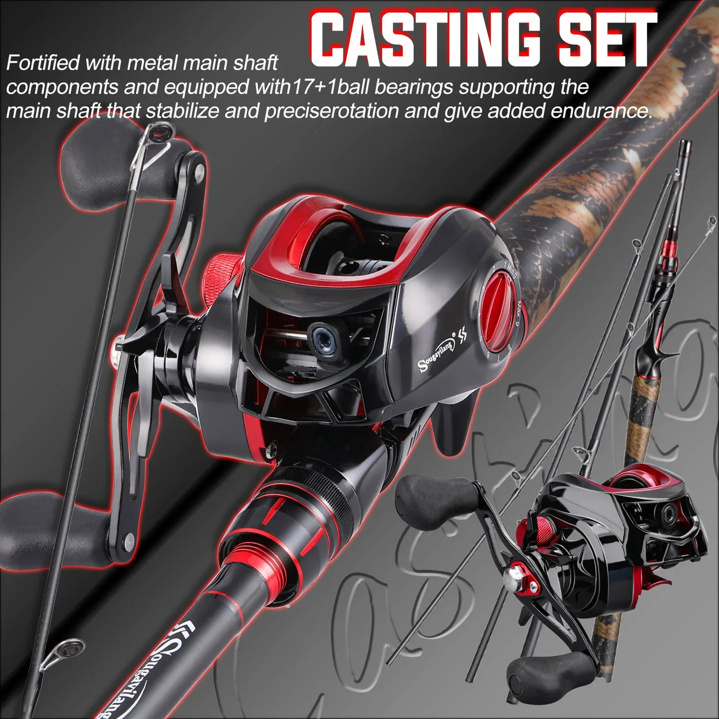 Portable Casting Combo with Rod and Reel
