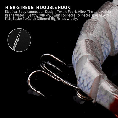 Segmented Sinking Wobblers for Pike Fishing
