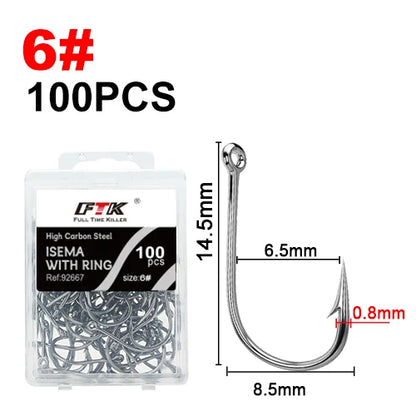 Circle Eyed Jig Hooks for Carp and Lure Fishing