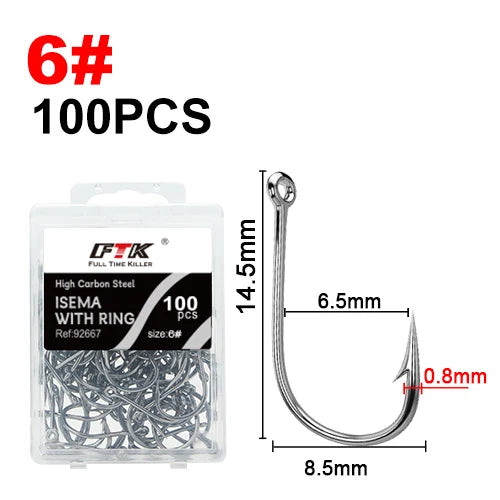 Circle Eyed Jig Hooks for Carp and Lure Fishing