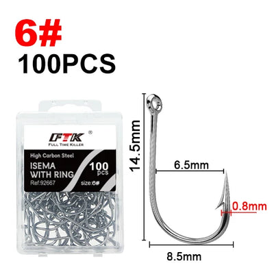 Circle Eyed Jig Hooks for Carp and Lure Fishing