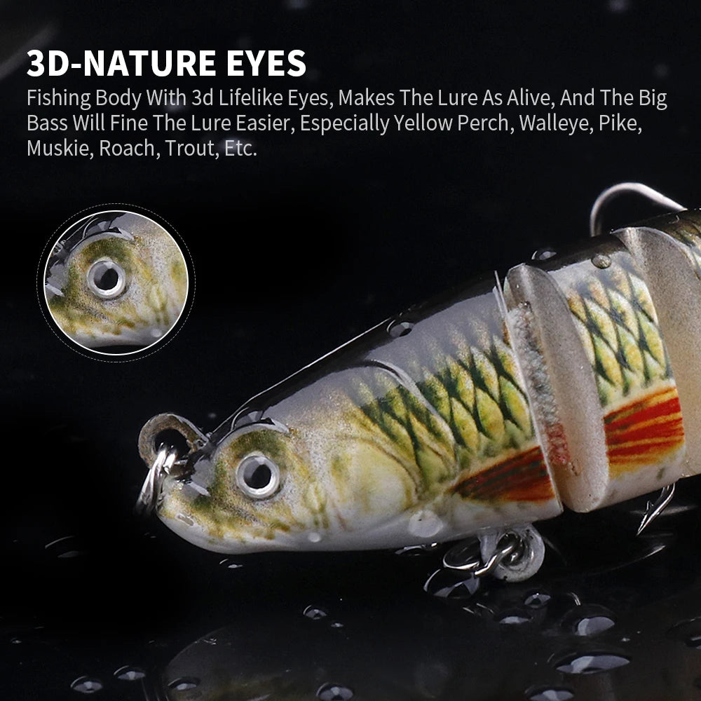 Multi Jointed Sinking Swimbait for Pike Fishing