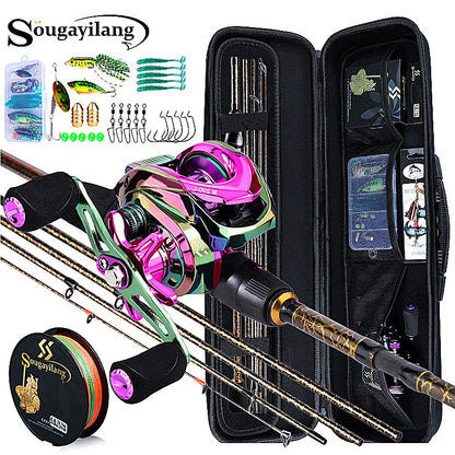 Baitcasting Rod and Reel Combo with Case