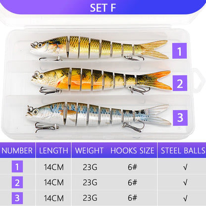 Bionic Jointed Minnow Kit for Pike Fishing