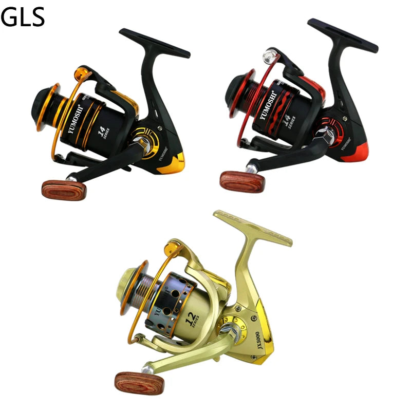 Professional Spinning Reel with Wooden Grip and Spare Spool