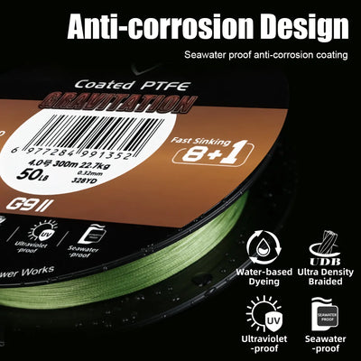 Gravitation G9II Sinking Saltwater Fishing Line