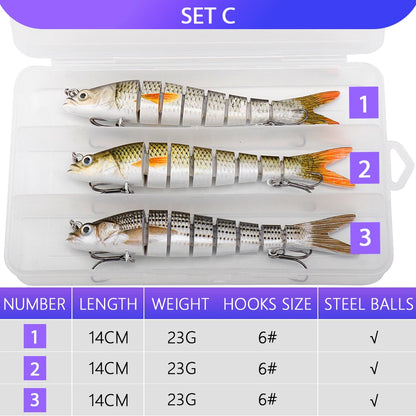 Bionic Jointed Minnow Kit for Pike Fishing