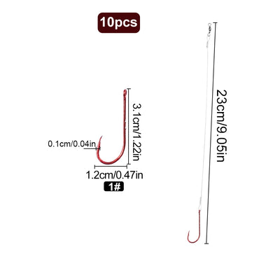 Anti Bite Steel Leader Line with Hooks and Swivels