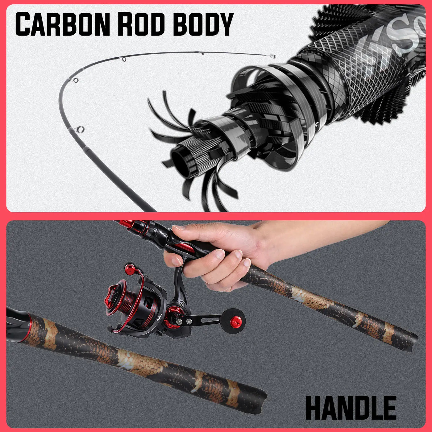 Compact Spinning Rod and Reel Combo Set