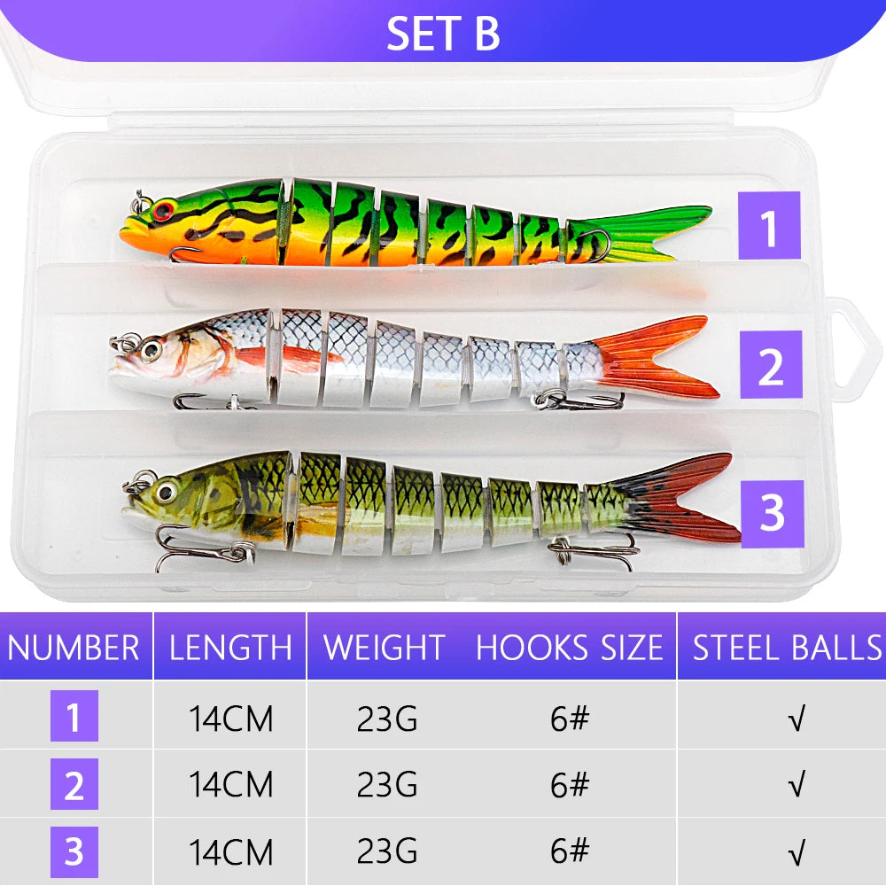 Bionic Jointed Minnow Kit for Pike Fishing