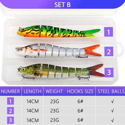 Bionic Jointed Minnow Kit for Pike Fishing