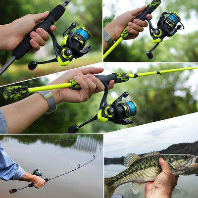 Compact Spinning Rod Set for Freshwater Fishing