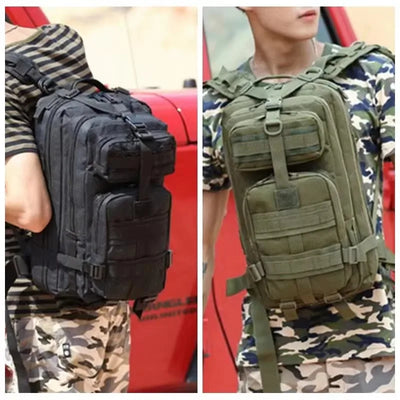 Fishing Tactical Backpack - Camouflage Nylon 3P for Hiking & Travel