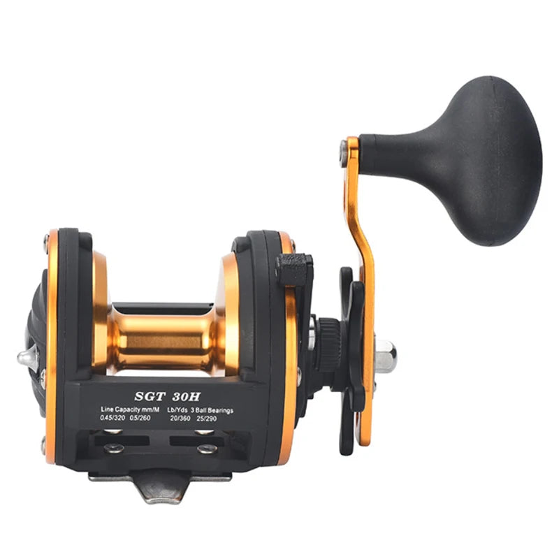 Sea Bass Drum Reel with High Drag Power