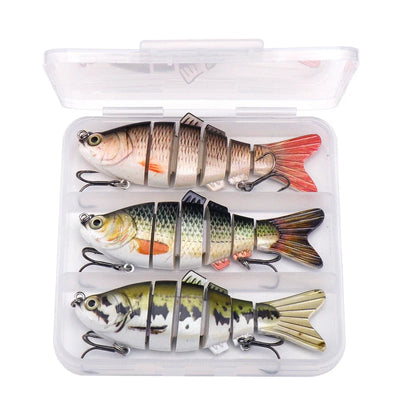 Sinking Pike Wobbler Lure Kit with Tackle Box
