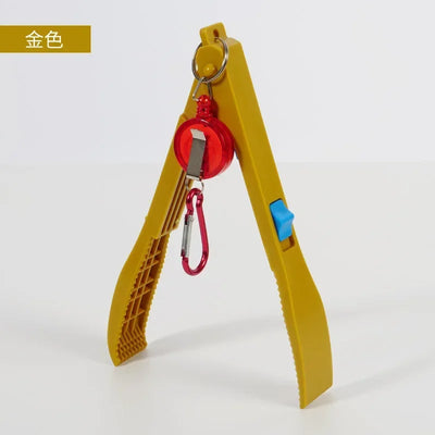Portable Fish Gripper with Lock and Rod Holder